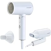 Licoseam Hair Dryer, 1600W Small Foldable Hair Blow Dryer, Fast Drying Travel Hair Dryer, White