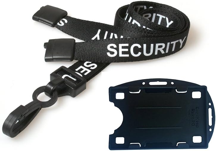 Kestronics® Black 'Security' 15mm Lanyard + Black Double Sided Horizontal/Vertical cardholder