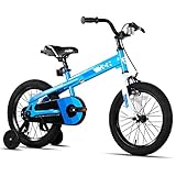 JOYSTAR 18 Inch Kids Bike with Training Wheels for Ages 6 7 8 9 Years Old Boys and Girls, Children Bicycle with Handbrake for Early Rider, Blue