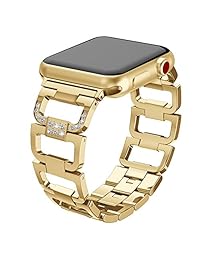 UMTELE Compatible para Apple Watch Band 1.496 in 1.575 in, acero inoxidable correa de metal con cierre de joyería para Apple Watch Series 4 1.575 in, Series 3 2 1 1.496 in, 42 mm