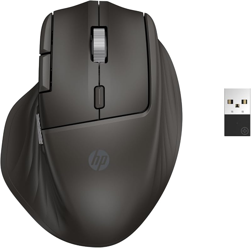 Rato Ergonómico Sem Fios 780M com Scroll Ultra Rápido, Super Capacitor Recarregável, 6K dpi, Bluetooth, Roda de Scroll Lateral, Multi Dispositivo, Compatível com Windows e Mac
