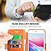 SHIELDON iPhone 7 Case, iPhone 7 Wallet Case, Premium Genuine Leather Shockproof Wallet Case Credit Card Slot Holder, Durable Protective Case iPhone 7 (2016) - Brown