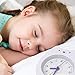 SOUNDANCE Cute Kids Alarm Clock, Analog Quiet Silent No Ticking No Snooze Sleep Training Battery Operated Rechargeable Night Light, Gift for Girls Boys Children Bedroom, Easy Use Set, White Bear BC1