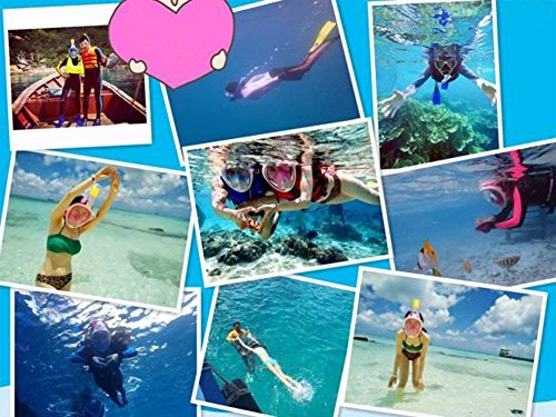 YOOCOOL Full Face Snorkel Mask Foldable 180° Panoramic View Diving Scuba Mask Free Breathing Full Face Snorkeling Mask with Waterproof Phone Bag (Sea Blue, Large/Extra Large) - Thumbnail 7