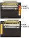 RFID Blocking Credit Card Holder Genuine Leather - Slim & Thin 8 Card Slots RFID Credit Card Holder for Men and Women - Minimalist Front Pocket Wallet Design Protect All Credit, ID Cards (Black)