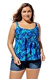 ATTRACO Women's Plus Size Swimsuit Tankini Tops Ladies Swimwear Swimming Shirt