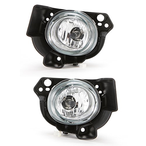 LEDIN For 2014 2015 2016 Mazda 3 Clear Fog Driving Light Kit w/Black Bezel Switch Bulbs