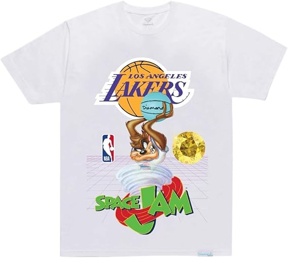 Amazon.com: Diamond Supply Co x NBA x Space Jam Lakers Tee (White): Clothing