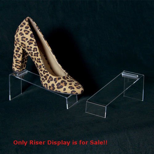 Display Riser Shoe Acrylic Slanted 10 of Box 7 H in. 3 x D in. 1/2 2 x