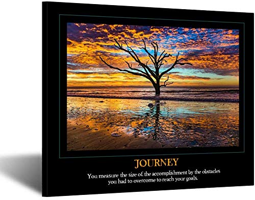 KREATIVE ARTSCanvas Wall Art for Droms Journey Quote Inspirational Prints Motivational Work Posters for Classroom Education Quotes Giclee Print Gallery Wrap Modern Home Decor (Journey)