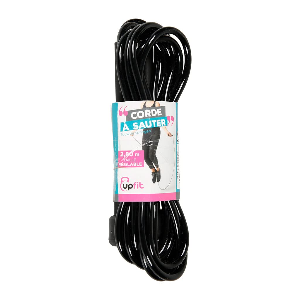 UPFIT - Skipping rope – Ergonomic handles with slightly grained texture for a good grip – No rolling allows you to start at a moderate speed – Length: 2.80 m