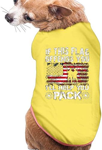 BESINEAWSfAW If This Flag Offends You I'll Help You Pack Dog&Cat Shirt Tank Top Vest Pet Clothing For Dogs Or Cats Costume L