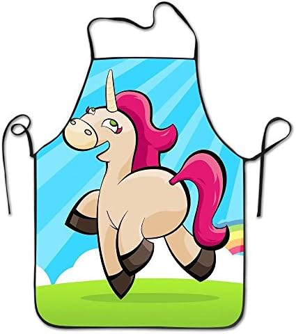Timedallas Premium Quality Unisex Kitchen Apron Runing Unicorn Pattern Professional Chefs Bib Apron Ideal To Cook, Bake, And Grill