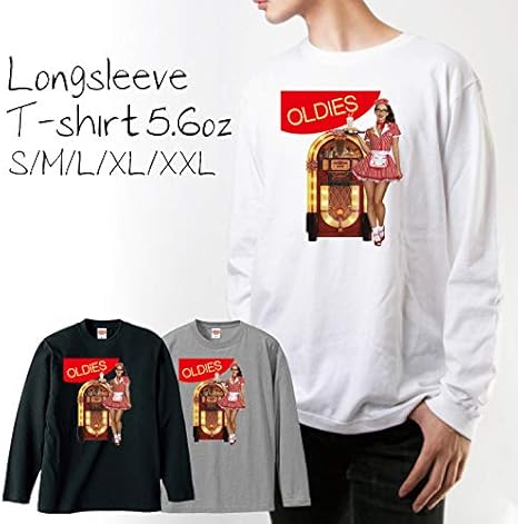 Amazon Lindwurm Tシャツ メンズ 長袖 ロングtシャツ レディース おしゃれ Oldies オールディーズ 50s 60s ジュークボックス ロックンロール ロカビリー かわいい ユニセックス プリントtシャツ Tシャツ カットソー 通販