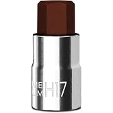 BLACKROBOT 17 mm Hex Bit Socket, 1/2 Inch Drive H17 Allen Key Socket, Metric, Full Polished, S2 Steel Head Made For Repairing