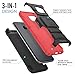 Galaxy S7 Edge Case, MoKo Shock Absorbing Hard Cover Ultra Protective Heavy Duty Case with Holster Belt Clip + Built-in Kickstand for Samsung Galaxy S7 Edge 5.5 Inch - Red (NOT FIT Galaxy S7)