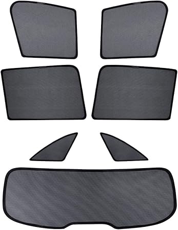 Amazon 車用サンシェード 車中泊 車窓日よけ 防虫ネット ヴェルファイア アルファード 30系 車種専用 カーシェード 紫外線 Uvカット 遮光 内装 仮眠 盗難防止 授乳 防災グッズ 虫よけ マグネット式 7枚 セット サンシェード 車 バイク