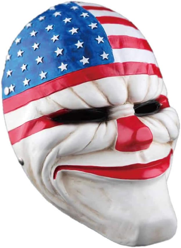 Hotcoser Payday 2 Dallas Mask Joker Masks Resin Costume Halloween Cosplay for Adult
