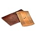 Peach Wood Beard Comb for Grooming with Dual Size Teeth & Leather Pouch