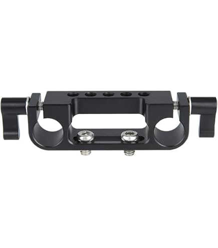 NICEYRIG Rail Clamp Z-Forme 15 Mm – Bloc De Fixation Décalé Pour Rig Épaule DSLR, Espacement 60 Mm, Aluminium