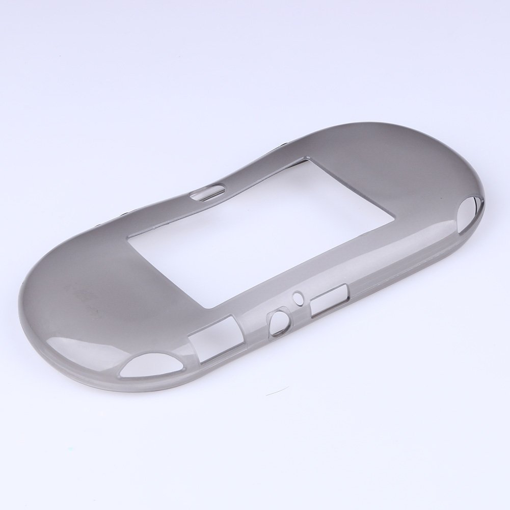 TPU Protective Silicone Case Skin Cover Shell for Playstation PS Vita 2000 PSV 2000 (Clear Black)