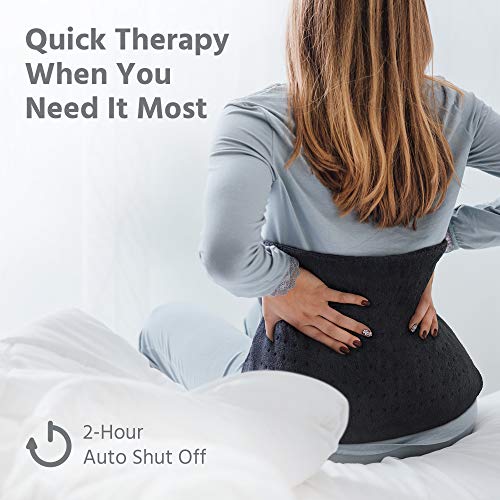 GENIANI Extra Large Electric Heating Pad for Back Pain and Cramps