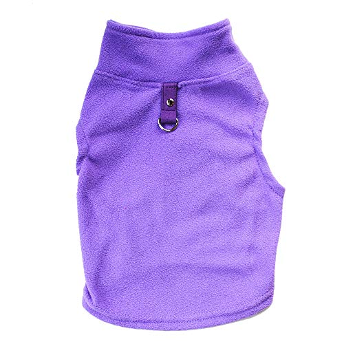 Pet Dog Cat Villus Warm Vest Puppy Doggy Apparel Clothing Cat Lapel Vest Dog Jacket Small Medium Dogs Pet Clothes for Dog Cat Puppy Coat Winter Sweatshirt Warm Sweater Dog Outfits (Purple, M)