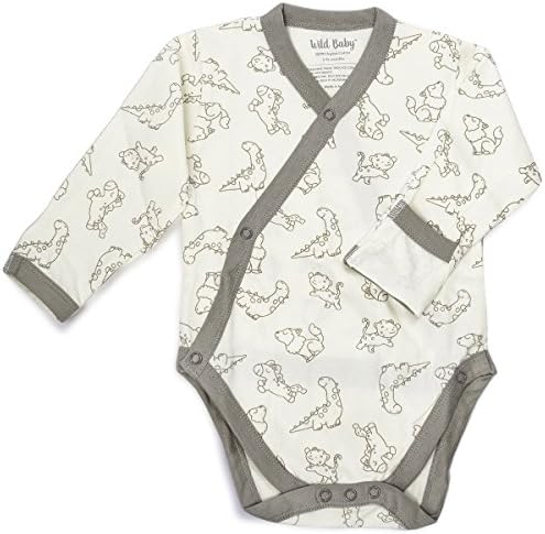 Organic Cotton Baby Kimono Onesie Infant Side Snap Bodysuit