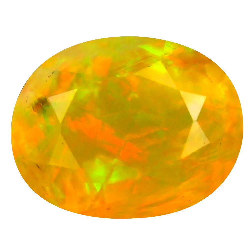 1.81 ct Oval Cut (10 x 8 mm) Un-Heated Transparent Quality Ethiopian Welo Rainbow Opal Natural Loose Gemstone