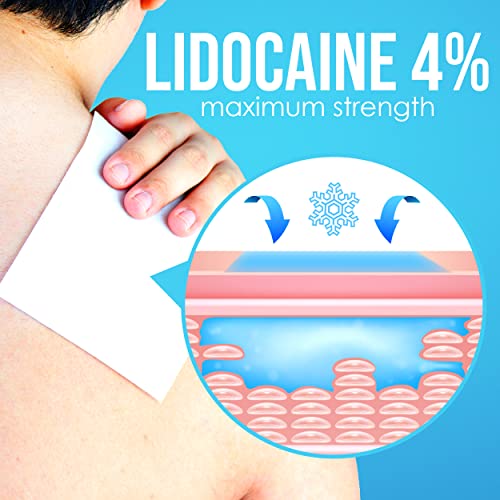 JJ Care Lidocaine Patches (Pack of 12) Maximum Strength Pain Relief