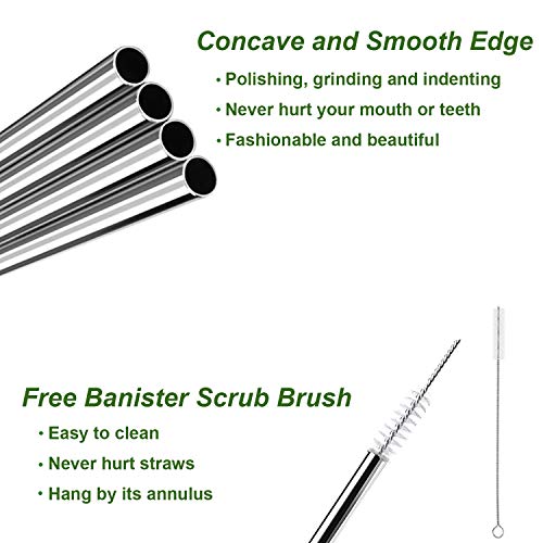 4 VEHHE+Straws+Stainless+Drinking+Reusable