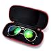 Kids Junior Aviator Classic Sunglasses Metal Frame Reflective Lenses By Comcl (Green Flash, 52)
