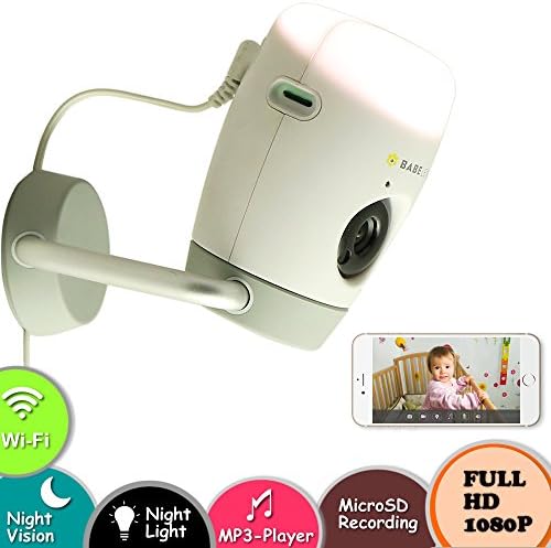 Titathink FHD 1080P Smart Wireless Wi-Fi Baby Monitor and Home Camera, With 2-way Talking, Night light, Night Vision, MP3 player, MicroSD recording Free App (Apple/Android)