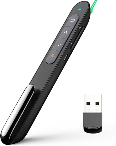 Norwii N76 Wireless Presentation Clicker 100M USB Rechargeable Hyperlink Clicker