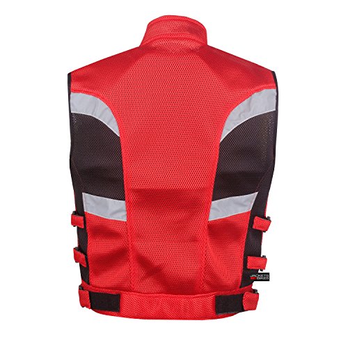 VT MOTORCYCLE RED REFLECTIVE VISIBILITY BASE VEST M Apparel Accessories