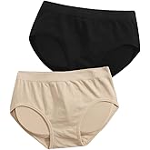 OYOANGLE Women's 2 Piece Solid Butt Lifter Hip Pads Enhancer Shapewear Panties