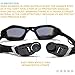 Swimming Goggles,Mirror Coated Lenses Anti-Fog Shatterproof UV Protection Swimming Glasses, with Siamese Ear Plugs - Best Adult Swim Goggles