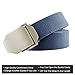 JasGood Mens Outdoor Military Style Tactical Canvas Web Belt Stainless Steel Buckle (Dark Blue)