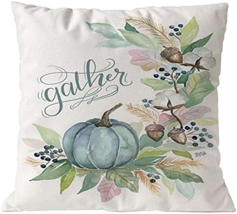 SMILEQ Home Decorative Pillowcases Fall Autumn Room Sofa Car Decorative Throw Pillow Case Cushion Cover 18 X18Inch Halloween Home Decor (A 3)