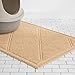 Amazon Basics Less-Mess Cat Litter Box Mat, Unscented, 24 x 35 Inches, Tan