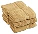 Superior Egyptian Cotton Pile Face Towel/Washcloth Set of 6, Ultra Soft Luxury Towels, Thick Plush Essentials, Absorbent Heavyweight, Guest Bath, Hotel, Spa, Home Bathroom, Shower Basics, Toast