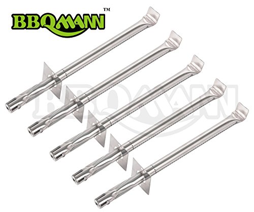 BBQMANN BD001 (5-pack) Universal Stainless Steel Tube Burner Replacement for Jenn Air, Vermont Castings Model Grills(17"x1")