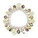 Catholica Shop Crystal Stretch Bracelet with 22 Catholic Medals and Charms | Religious Beaded
