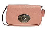 COACH Women's Handbag Pebbled Leather Crossbody Purse 52896 (Pink)