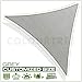 ColourTree 16' x 16' x 16' Grey Triangle CTAPT16 Sun Shade Sail Canopy Mesh Fabric UV Block UPF50 - Commercial Heavy Duty - 190 GSM - 3 Years Warranty (We Make Custom Size)