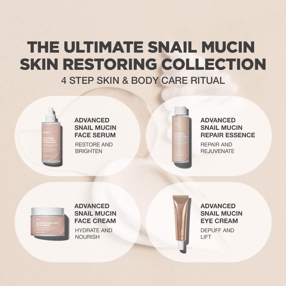 Snail Mucin Essence Serum | Advanced Snail Mucin Essence Serum | Snail Mucin Essence with High Concentrate of Snail Secretion Filtrate | Snail Serum with Natural Age-Defying Complex | Korean Essence Night Serum with 96% Snail Mucin Extracts | Korean Essence for Skin Firming Benefits | Skin Firming Snail Serum for Sensitive and All Skin Type | Formulated with Snail Mucin, Centella Asiatica and Othe