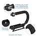 Triple 3 Shoe Mounts Video Action Stabilizing Handle Grip Rig for iPhone 7 Plus Canon Nikon Sony DSLR Camera / Camcorder