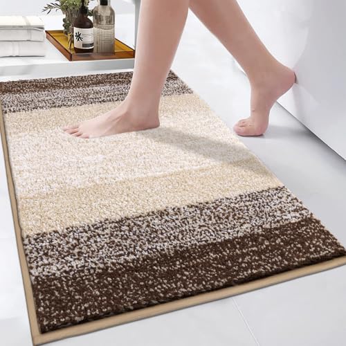 Enyhom Weich Groß Badematten 80 x 120 cm, Badezimmerteppich Badteppich rutschfeste Wasserabsorbierend Badvorleger für Dusche,Badewanne Maschinenwaschb
