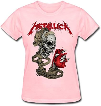 YJJ Women's Metallica T-Shirts Size XL Pink