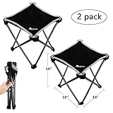 ANCHE Aviation Aluminum Framed Mini Portable Folding Stool,Outdoor Ultralight 0.66lbs Camping Stool,240lbs Capacity Outdoor Folding Chairs Slacker Chair for Backpacking,Hiking,BBQ,Picnic,Travel Chair